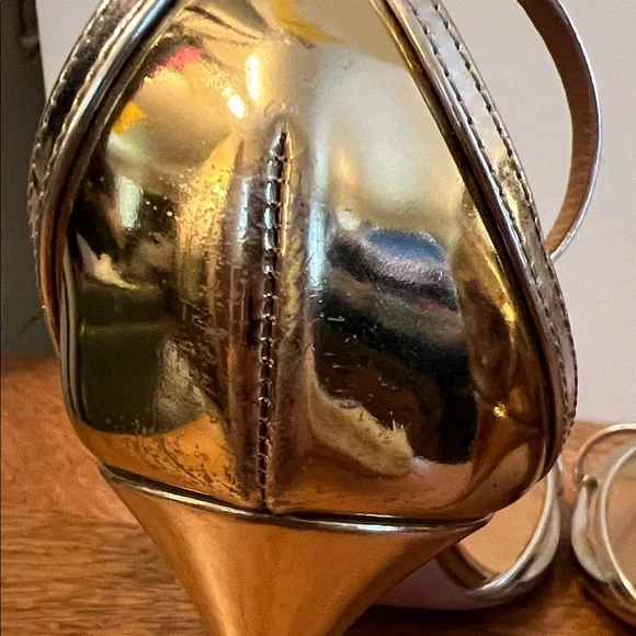 Aquazzura Hot 95 Gold Metallic Stiletto Heels Womens EU 40 Heels